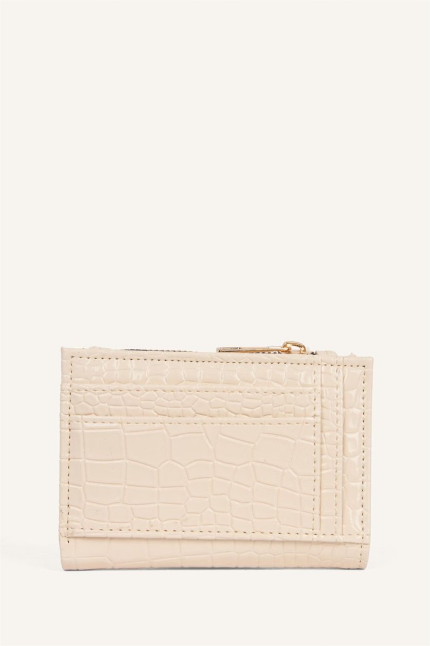 Kadın Bej Suni Deri Cüzdan