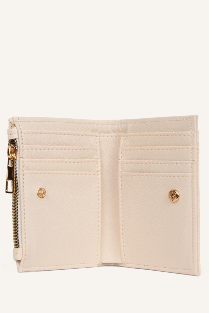 Kadın Bej Suni Deri Cüzdan