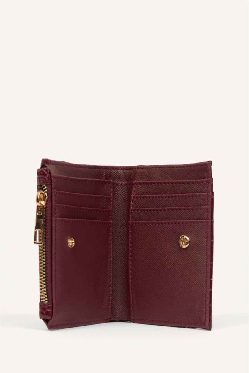 Kadın Bordo Suni Deri Cüzdan