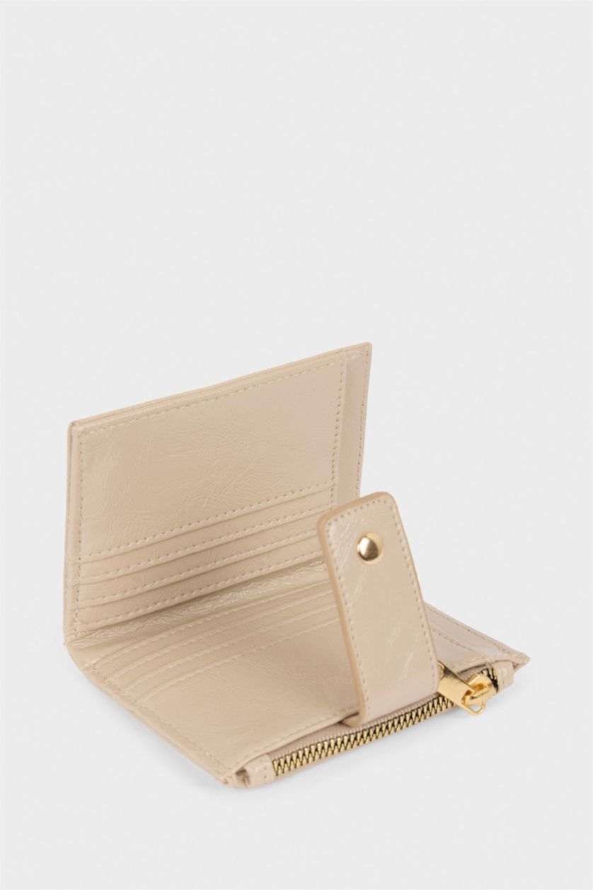 Women Beige Woman Faux Leather Wallets
