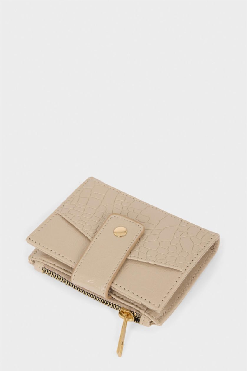 Women Beige Woman Faux Leather Wallets
