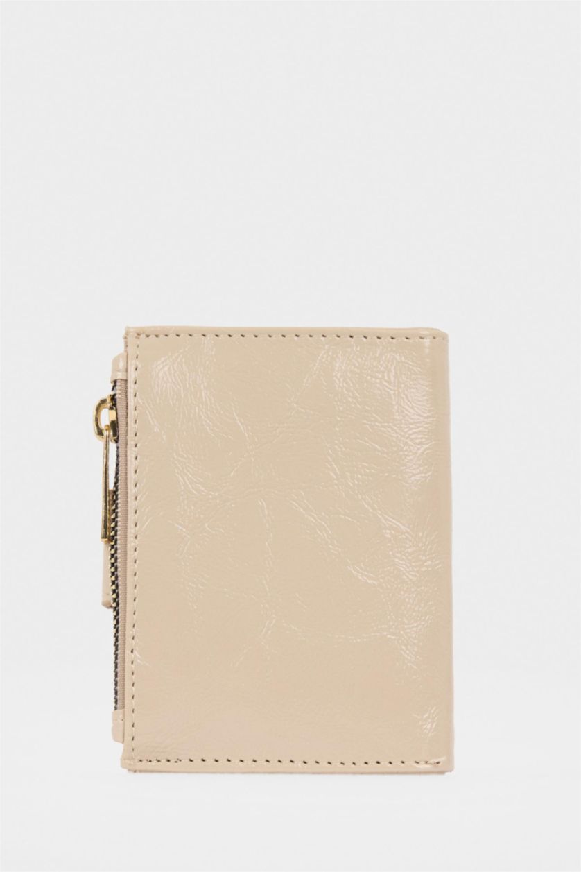 Women Beige Woman Faux Leather Wallets