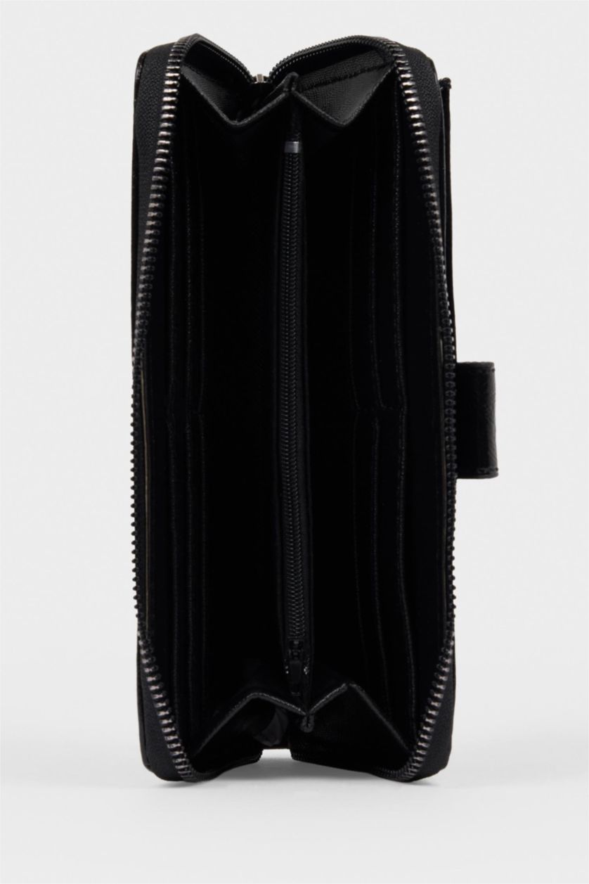 Women Black Woman Faux Leather Wallets