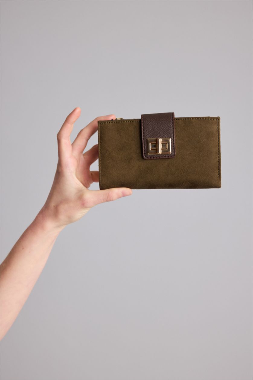 Women Khaki Woman Faux Leather Wallets