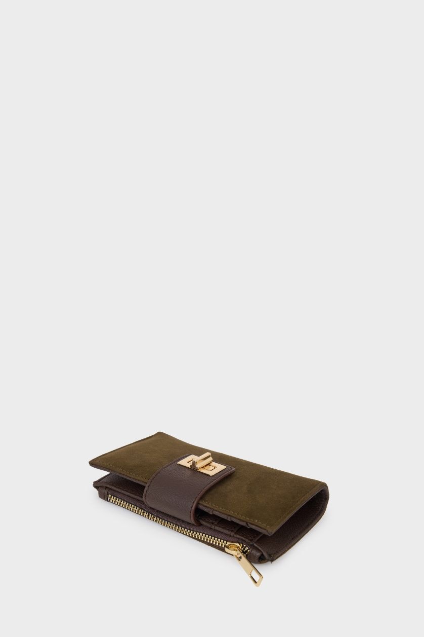 Kadın Haki Kadın Suni Deri Cüzdan