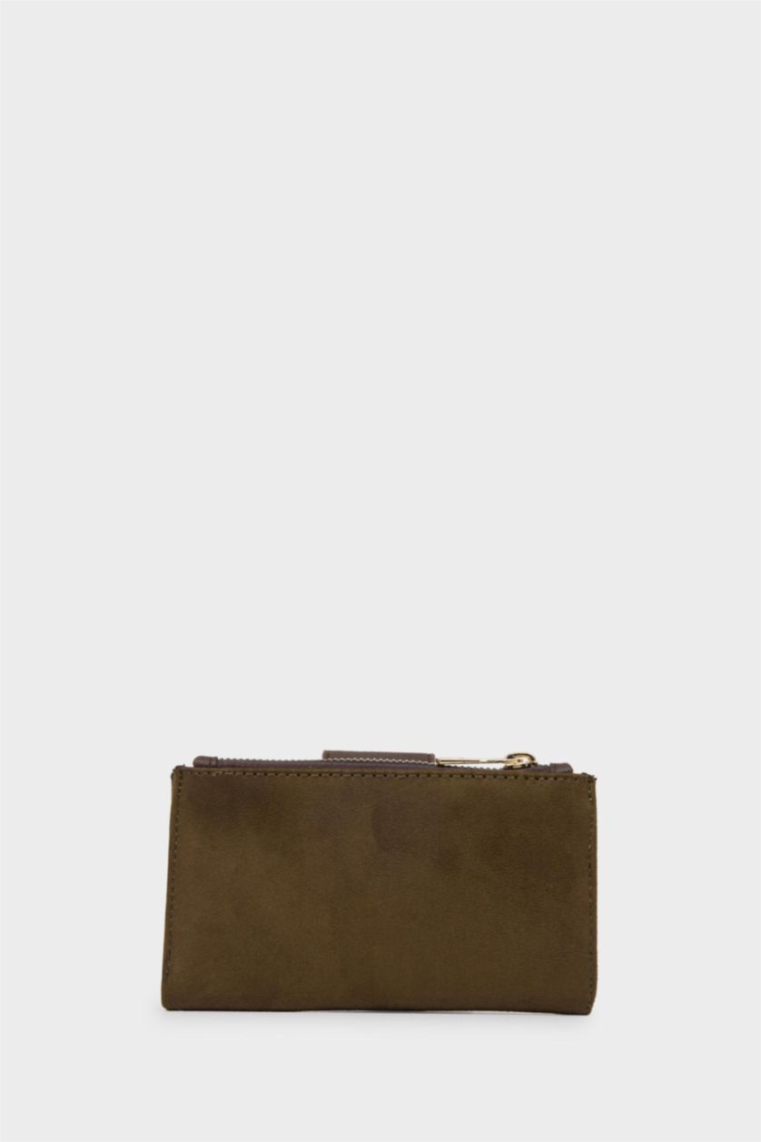 Women Khaki Woman Faux Leather Wallets