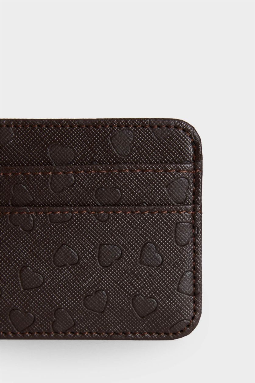 Kadın Kahve Kadın Suni Deri Kartlık