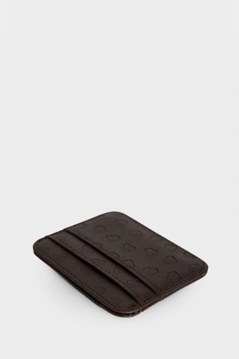 Kadın Kahve Kadın Suni Deri Kartlık