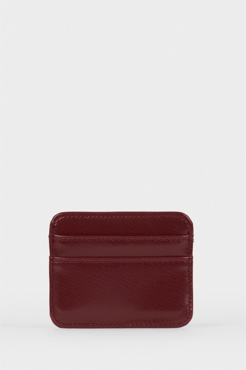 Kadın Bordo Kadın Suni Deri Kartlık