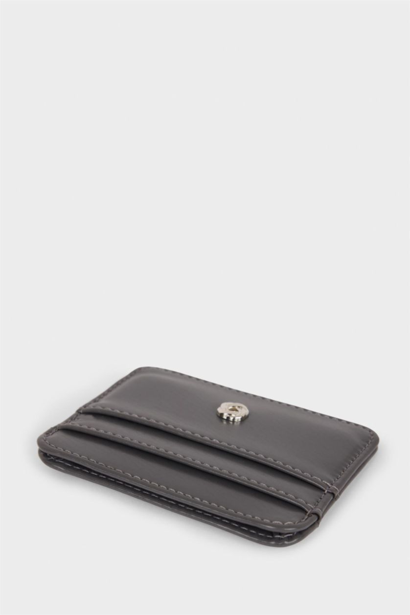 Kadın Açık Gri Kadın Suni Deri Kartlık