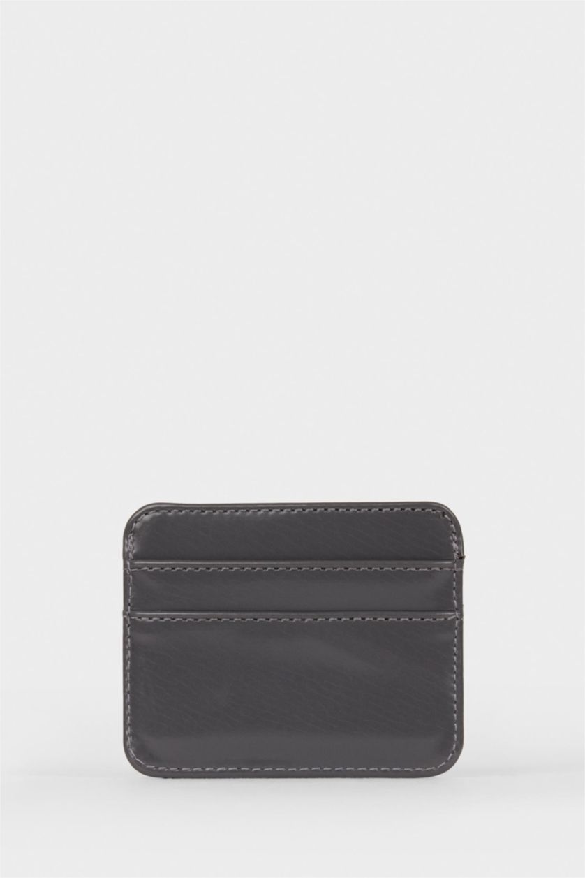 Kadın Açık Gri Kadın Suni Deri Kartlık