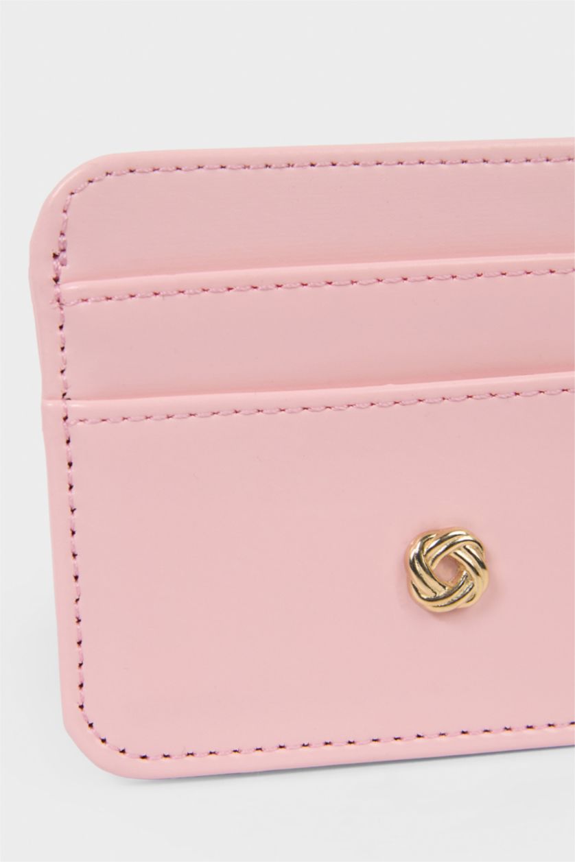 Kadın Açık Pembe Kadın Suni Deri Kartlık