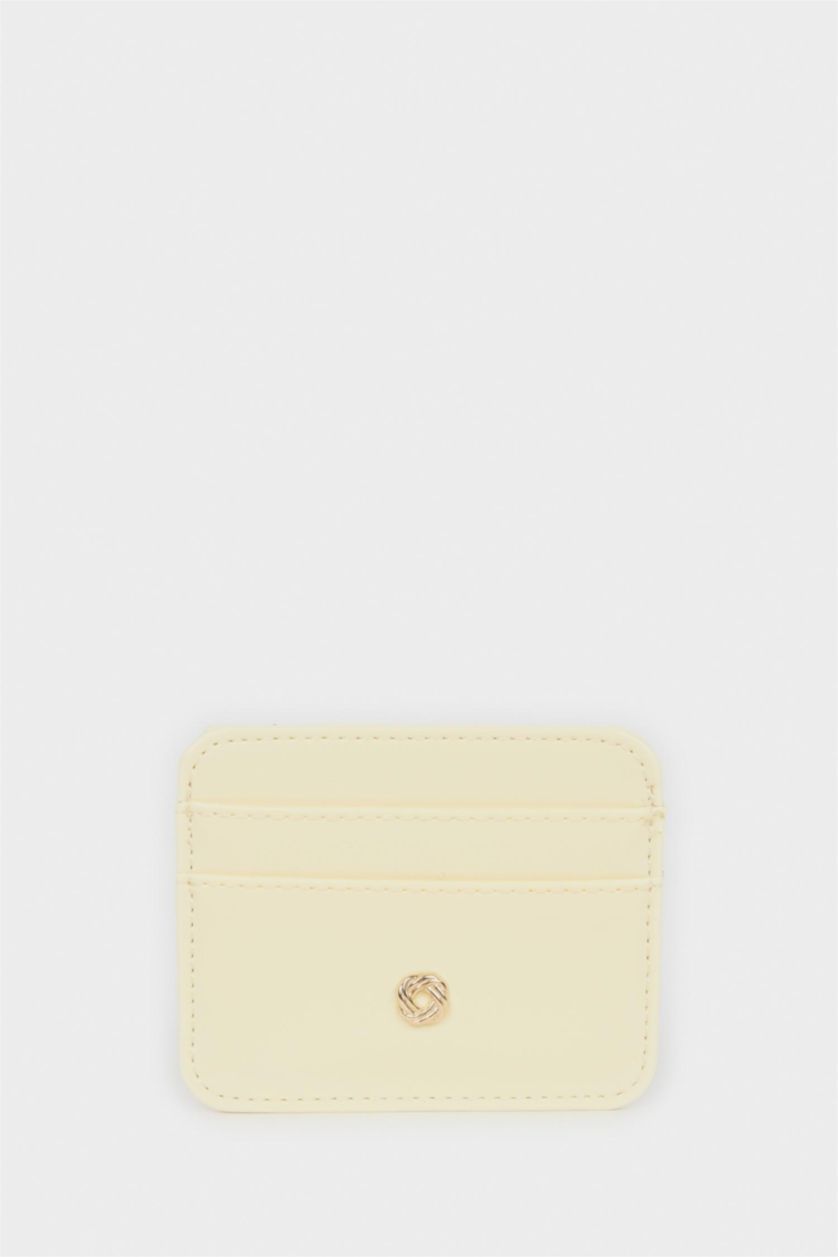 Women Yellow Woman Business Card Wallet