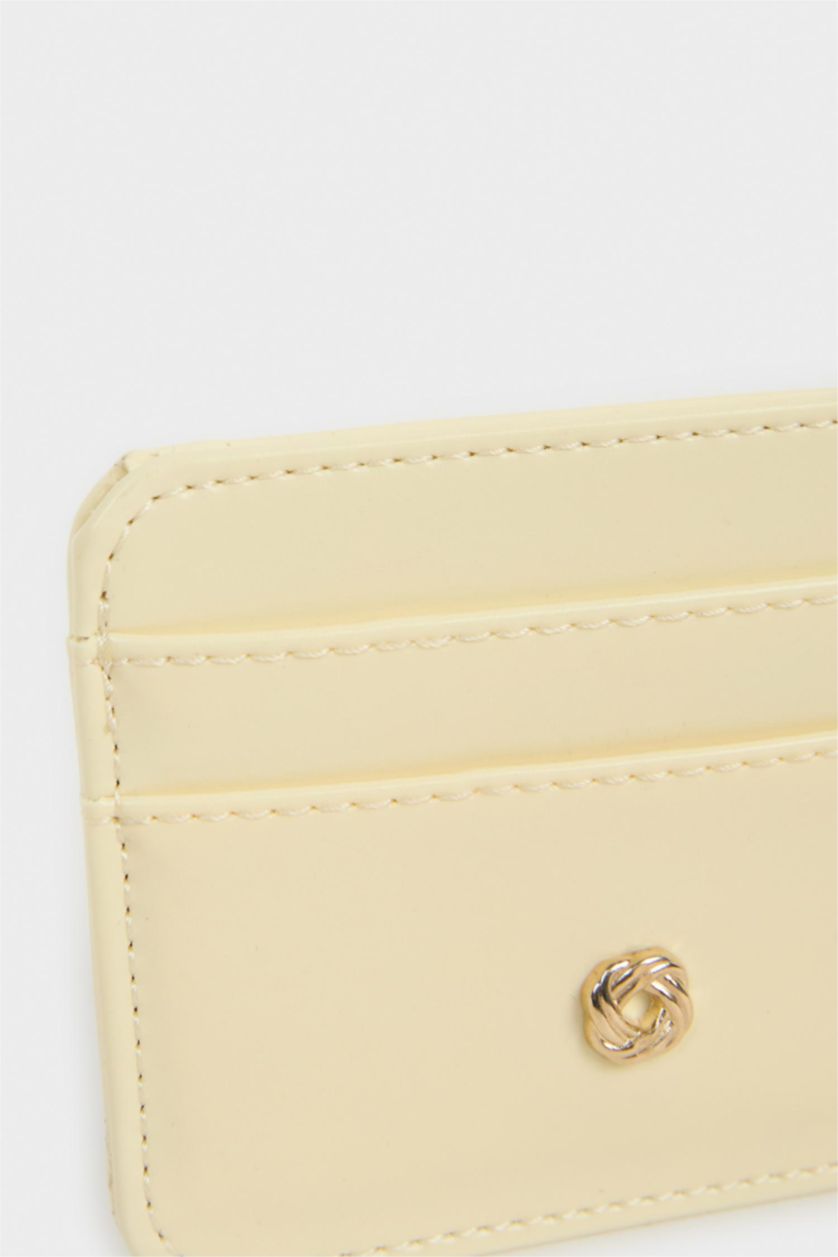 Women Yellow Woman Business Card Wallet