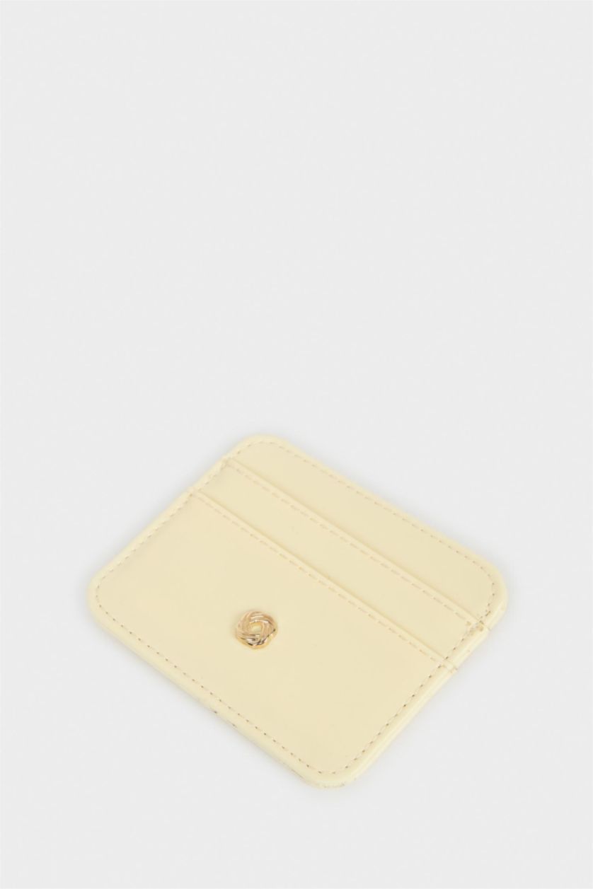 Women Yellow Woman Business Card Wallet