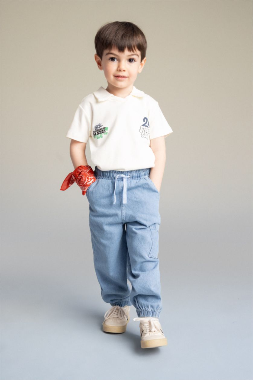 Baby Boys Ecru Baby Boy Printed 2 Piece Set
