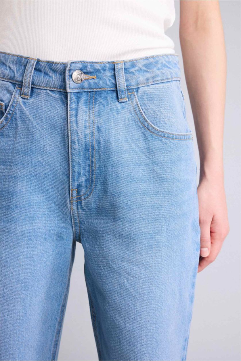 Женщины Голубрй High Waist Trousers