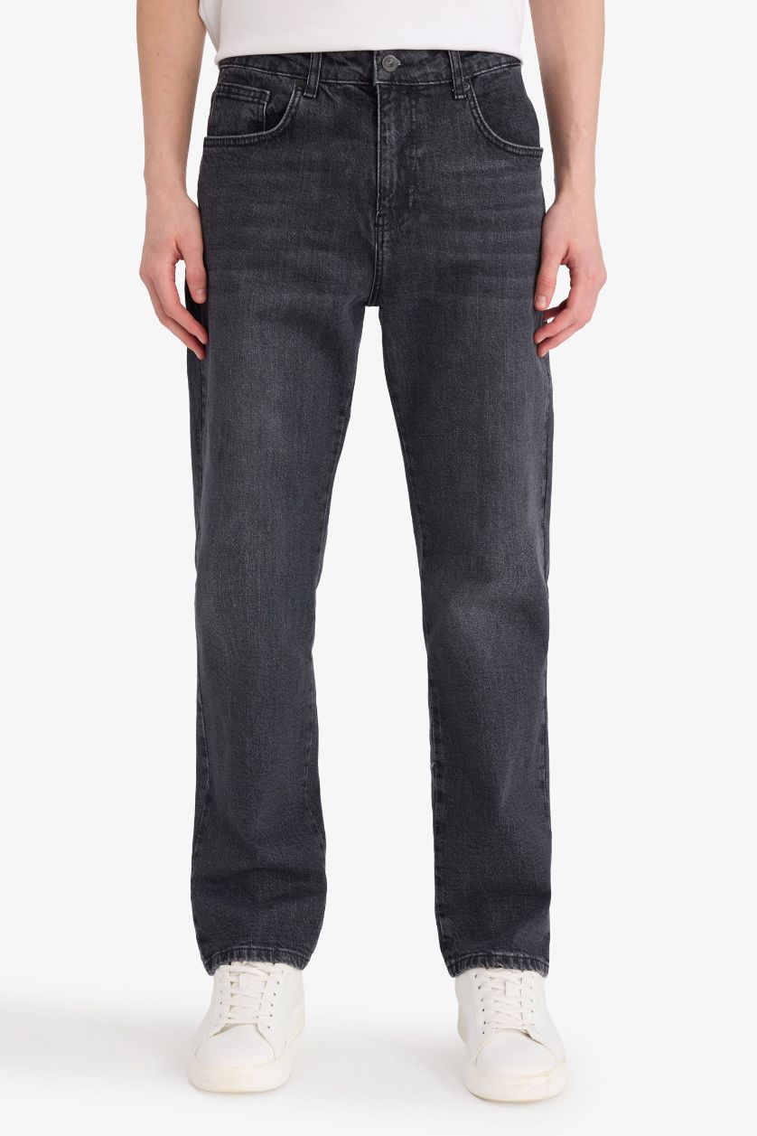 MAN Anthracite Straight Fit Trousers