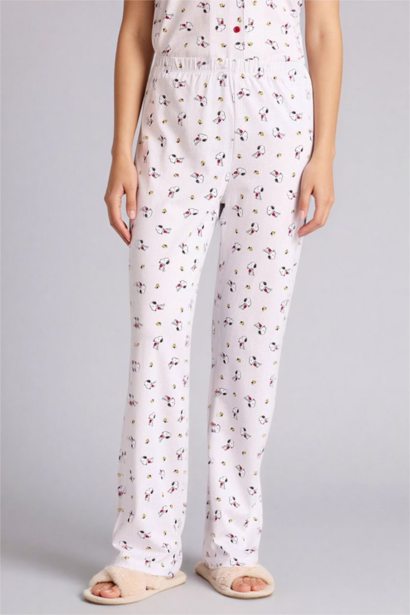 نساء رمادي فاتح سيت بجامة قصة عادية نص ردن من سنوبي - قطعتين