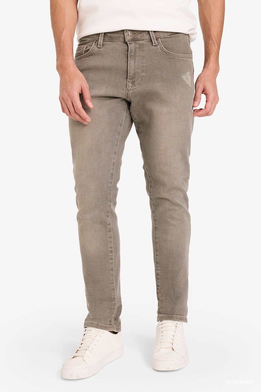 MAN Beige Pedro Slim Fit Jeans