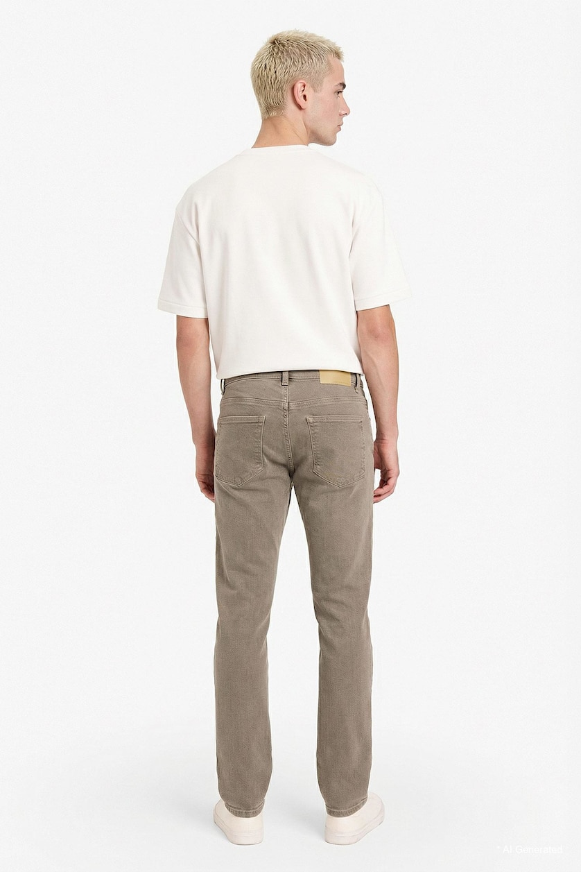 MAN Beige Pedro Slim Fit Jeans