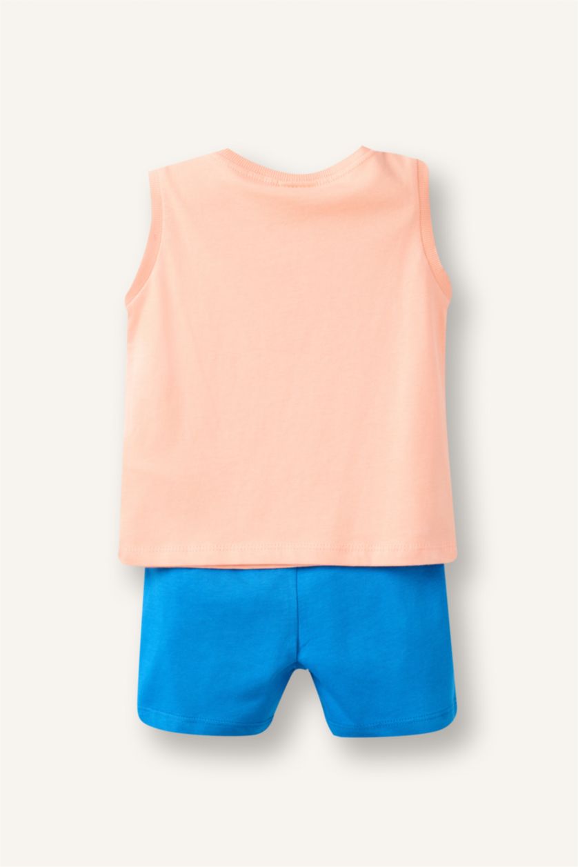 Baby Boys Salmon 2 piece Regular Fit Animal Set