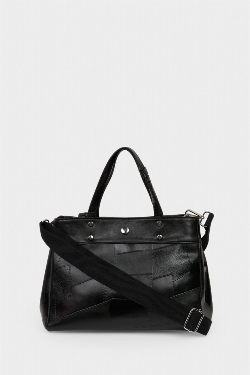 Kadın Siyah Kadın Kanvas Omuz Çantası