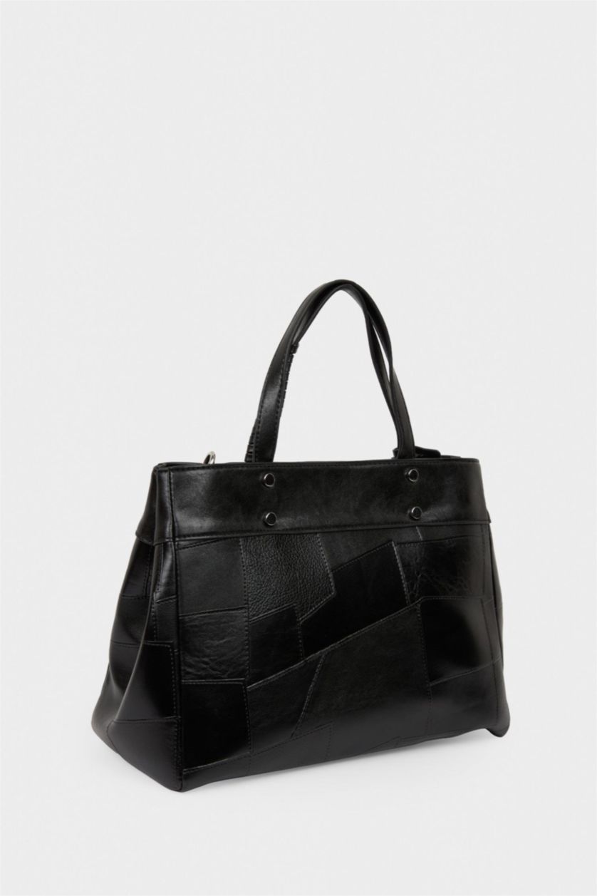 Kadın Siyah Kadın Kanvas Omuz Çantası