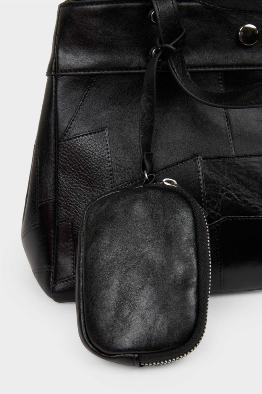 Kadın Siyah Kadın Kanvas Omuz Çantası