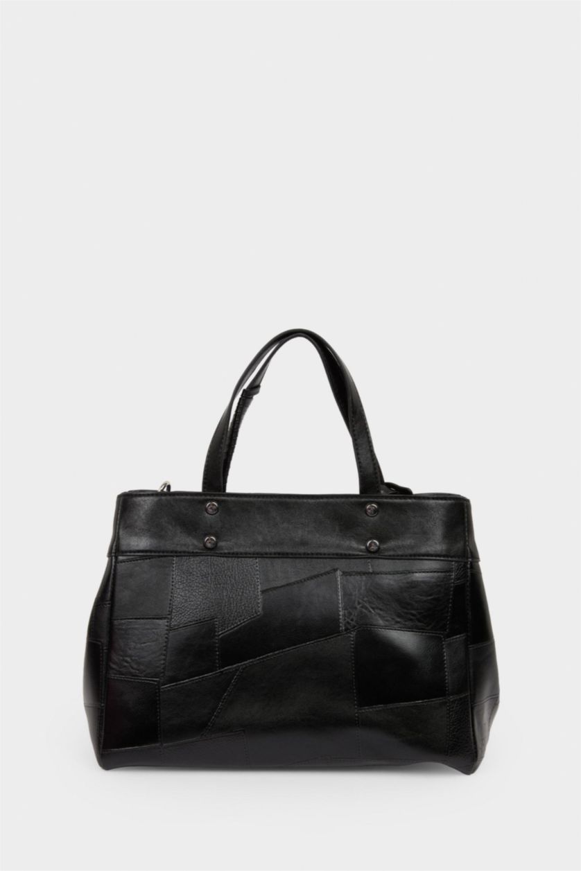 Kadın Siyah Kadın Kanvas Omuz Çantası