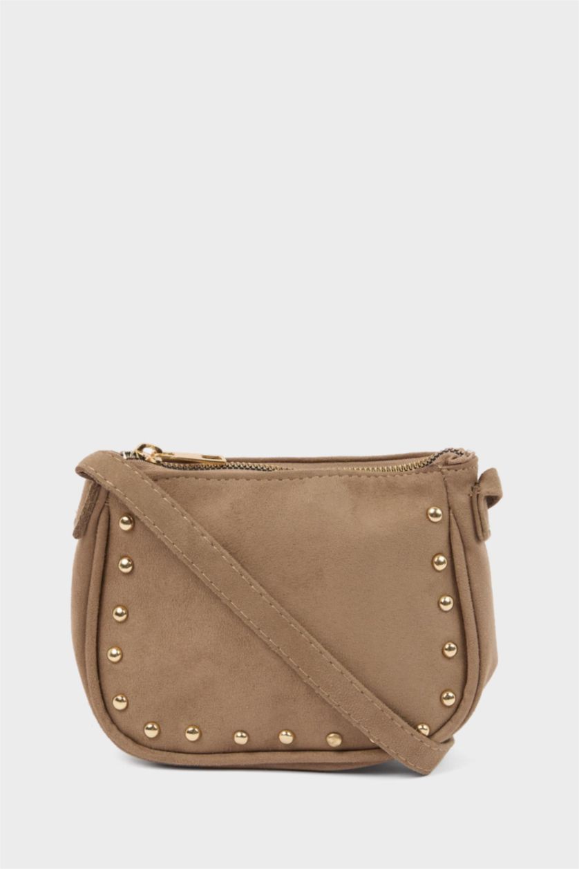 Kız Çocuk - Genç Kız Vizon Süet El Çantası Kız Çocuk