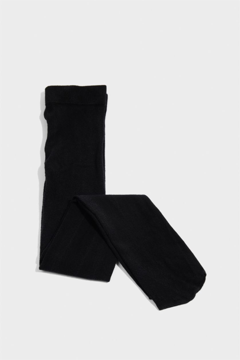 Kız Çocuk - Genç Kız Siyah Modal Külotlu Çorap Kız Çocuk