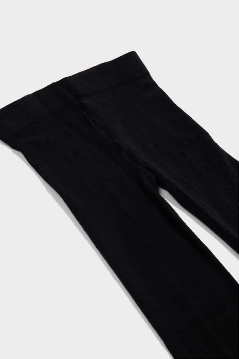 Kız Çocuk - Genç Kız Siyah Modal Külotlu Çorap Kız Çocuk