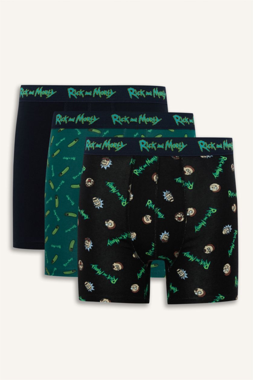 Man NAVY بوكسر قصة عادية من ريك ومورتي - 3 قطع