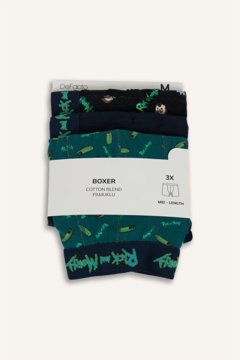 Man NAVY بوكسر قصة عادية من ريك ومورتي - 3 قطع