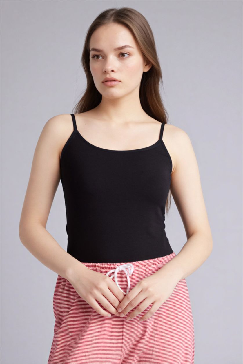 FEMME Noir Lot de 2 Débardeurs Coupe régulière