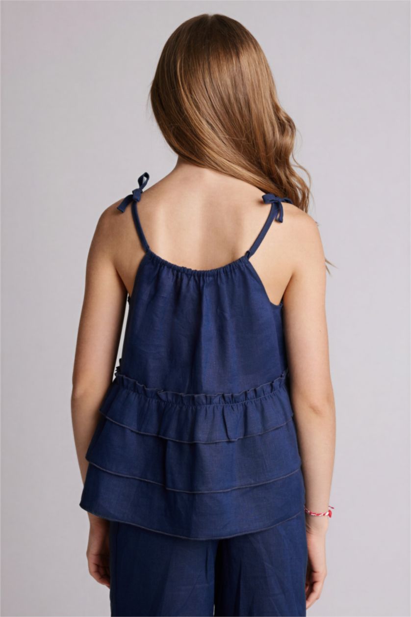 Қыздар Және Жасөспірімдер әскери-теңіз Қыз балаларға арналған қысқа жеңді блузка