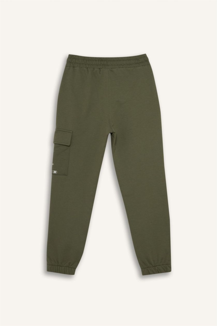 GARÇONS Kaki Clair Jogging avec imprimé Coupe régulière pour garçon