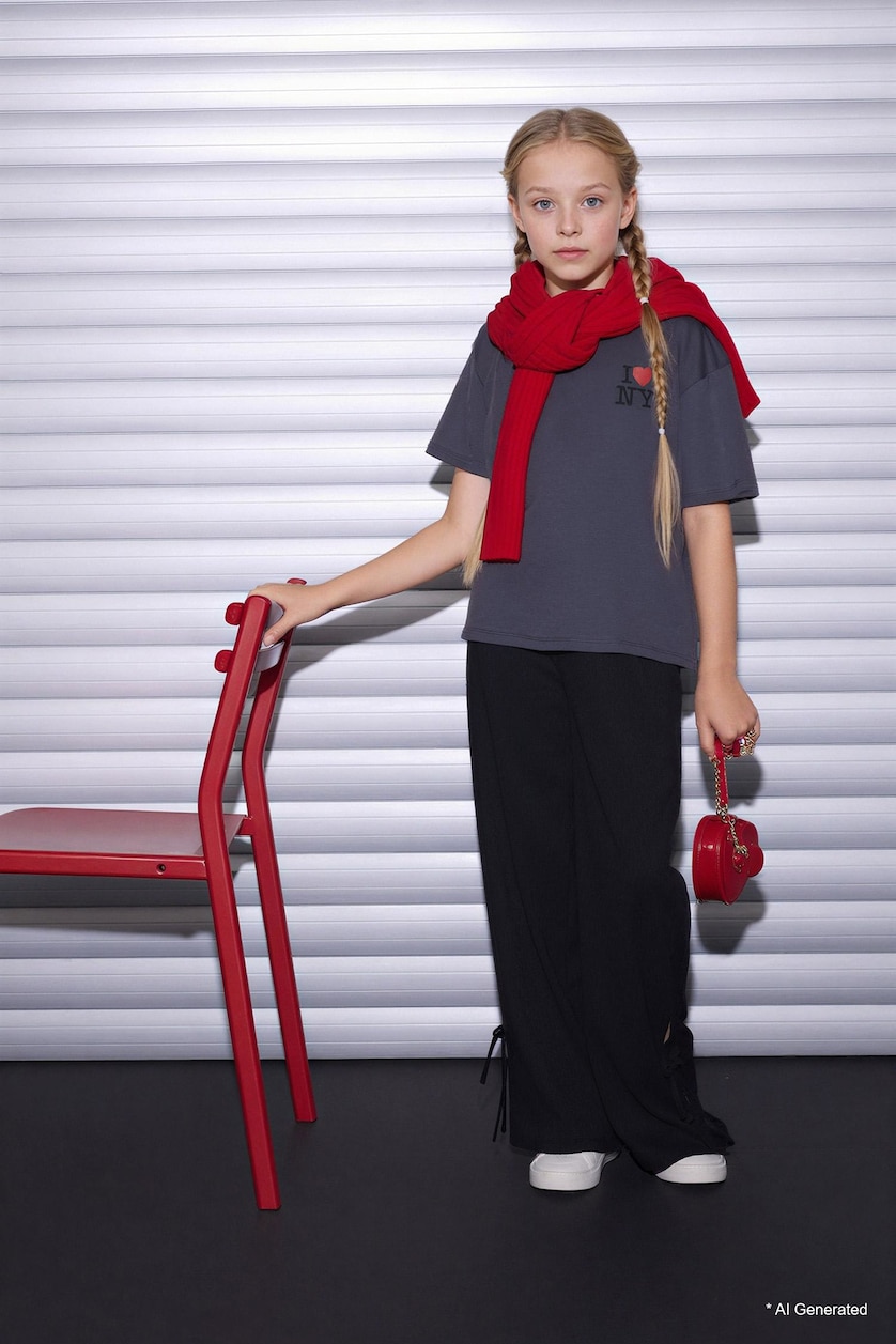 GIRLS & TEENS Black Girl Wide Leg Trousers