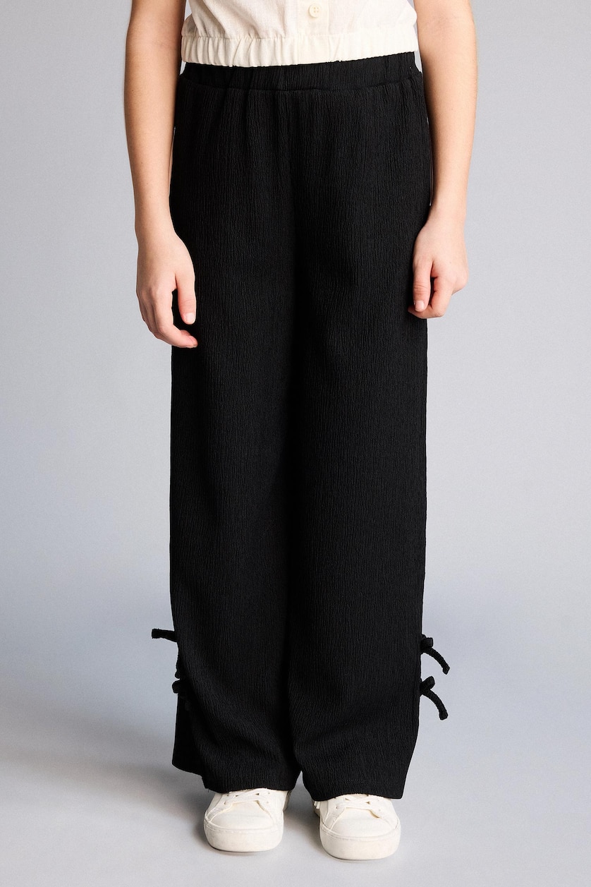 FILLES Noir Pantalon à jambes larges pour fille