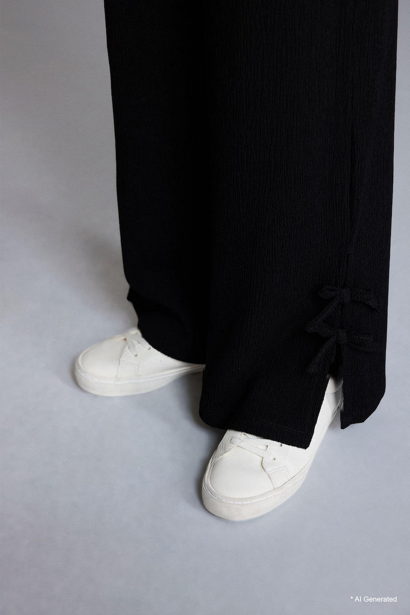GIRLS & TEENS Black Girl Wide Leg Trousers
