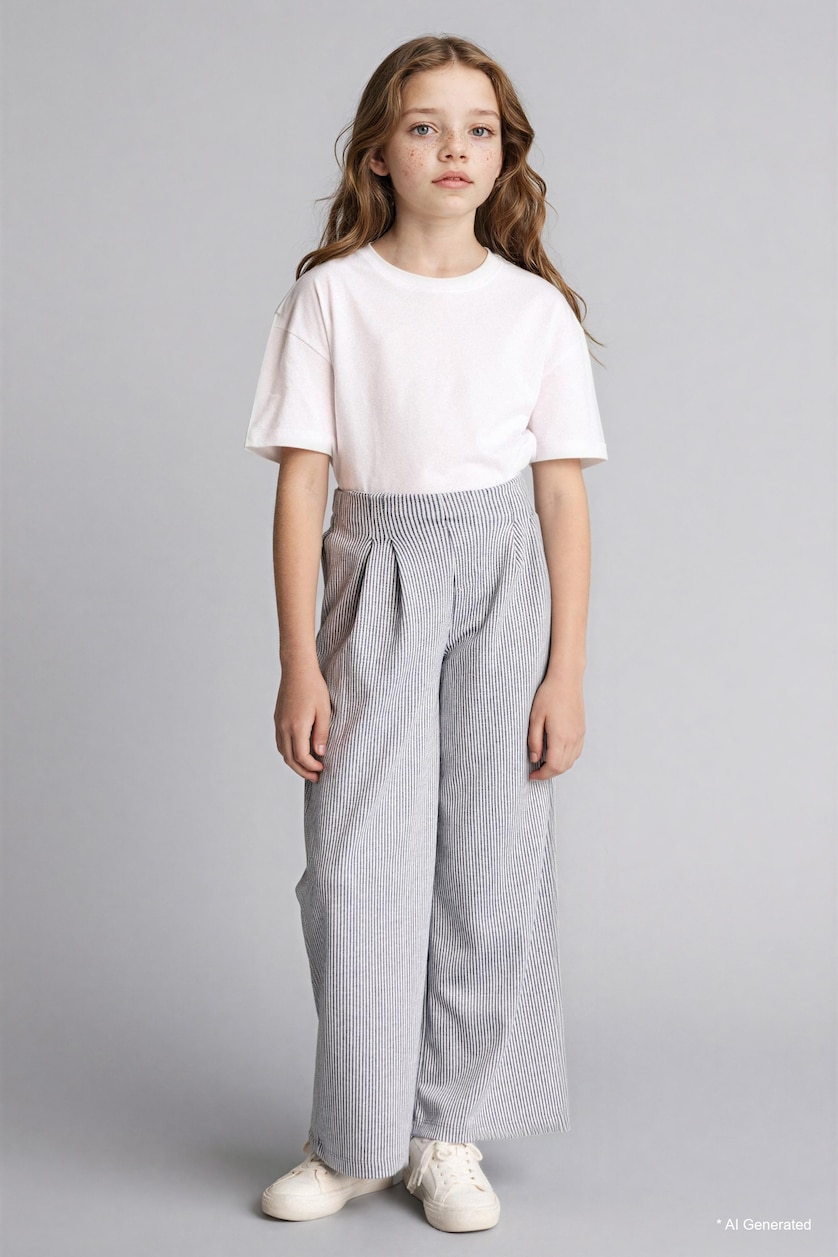 Girls & Teens NAVY Girl Wide Leg Trousers