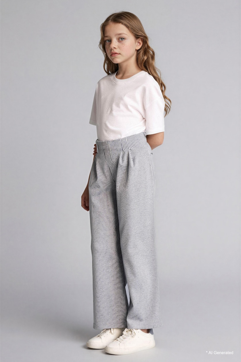 Girls & Teens NAVY Girl Wide Leg Trousers