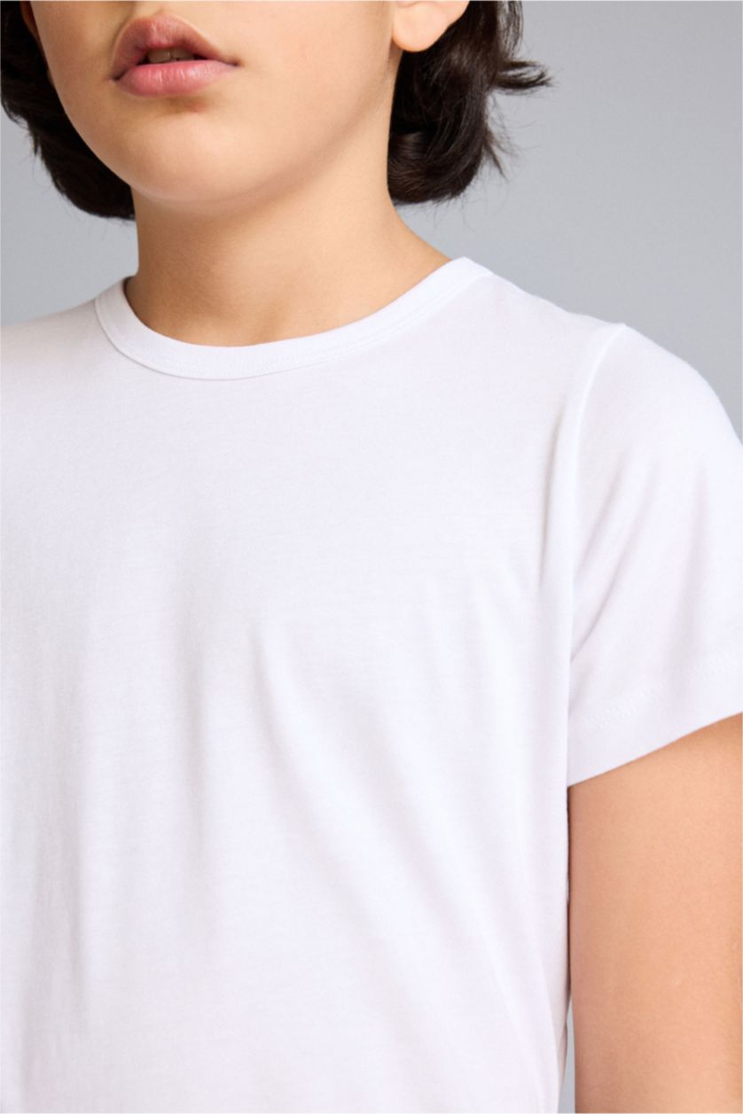 Erkek Çocuk - Genç Erkek Violet Beyaz 2'li Atlet Erkek Çocuk