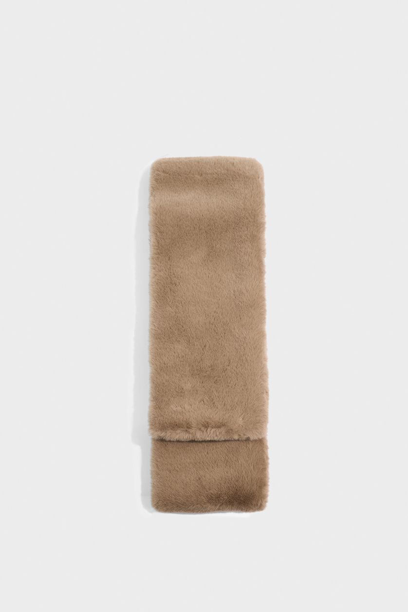 Kadın Bej Kadın Suni Kürk Atkı