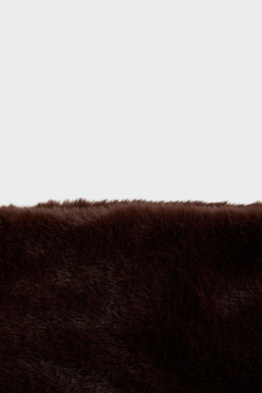 Kadın Kahve Kadın Suni Kürk Atkı