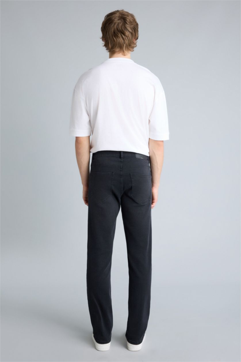 رجال أسود Sergio Regular Fit Regular Hem Jeans