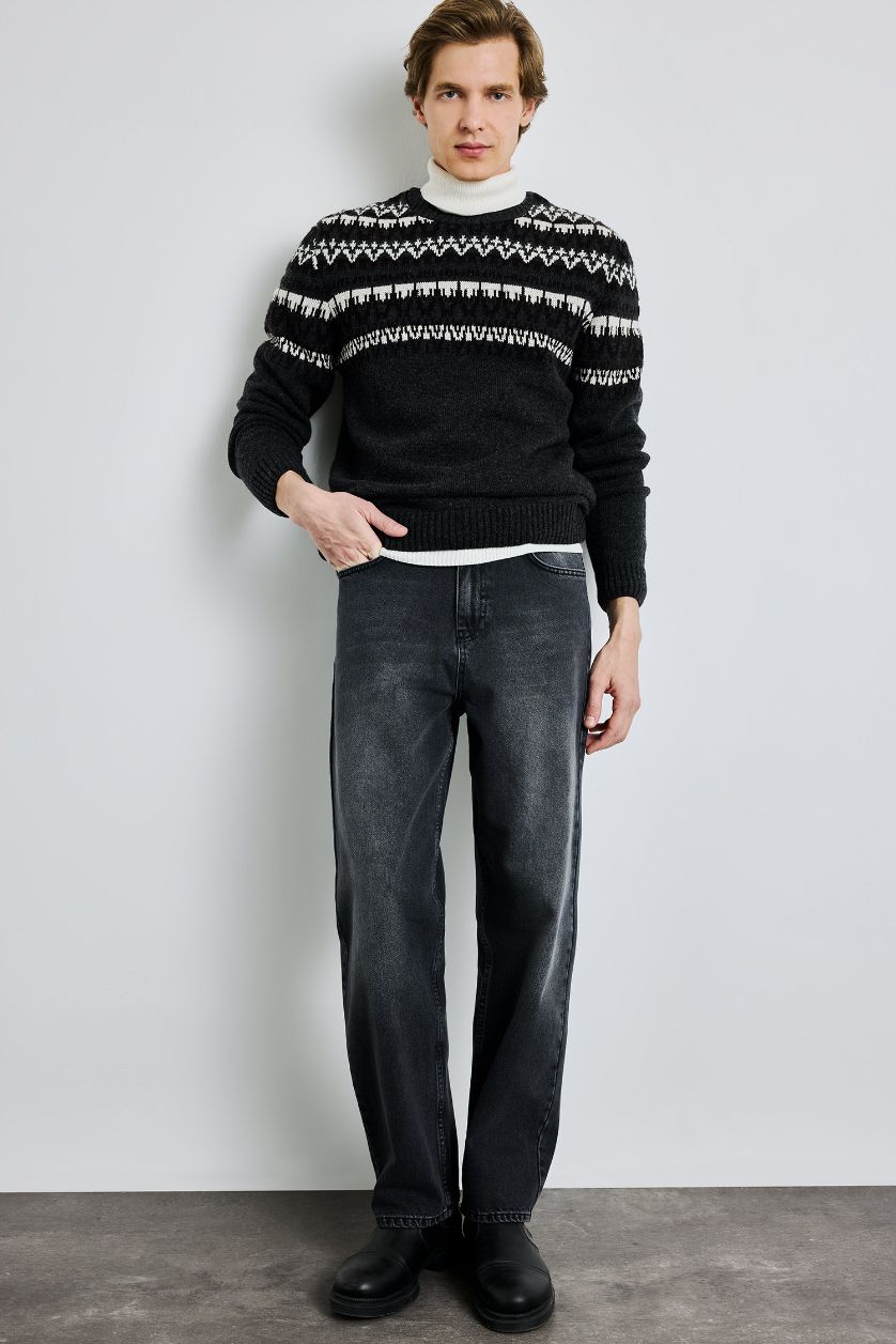 MAN Anthracite Standard Fit Knitwear Pullover