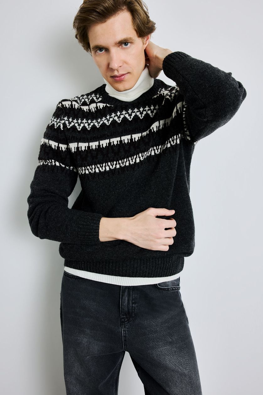 MAN Anthracite Standard Fit Knitwear Pullover
