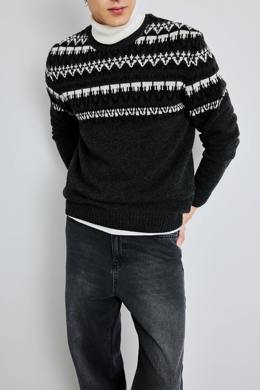 MAN Anthracite Standard Fit Knitwear Pullover